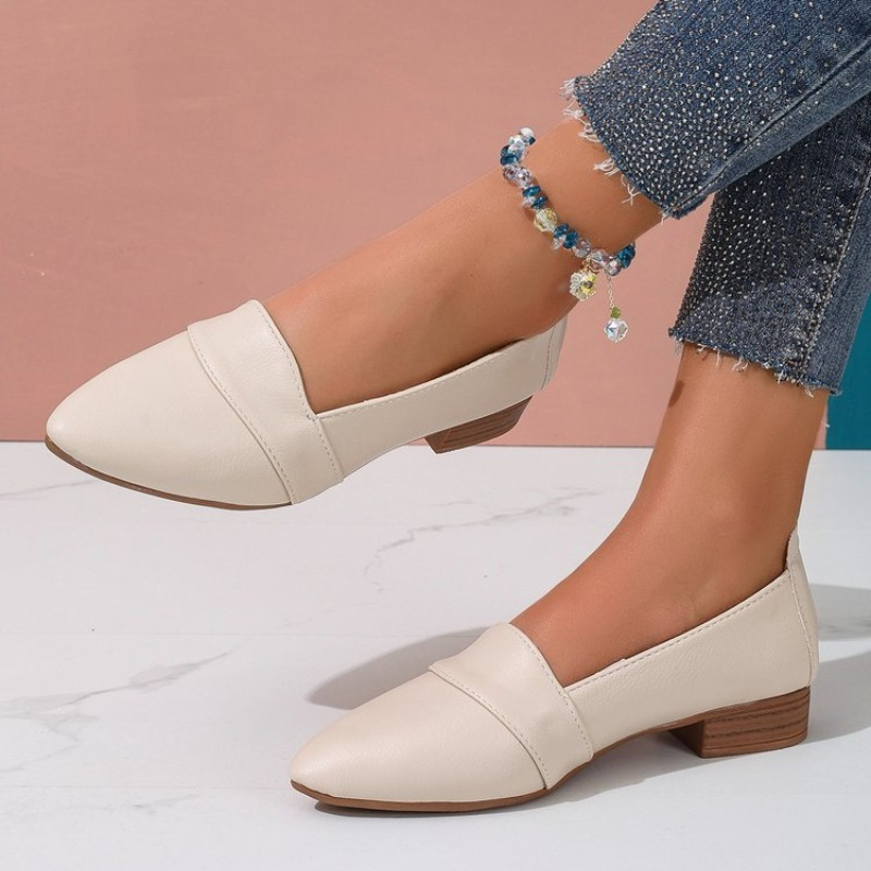 Heels - Slip-on schoenen dames, platte damesschoenen, effen