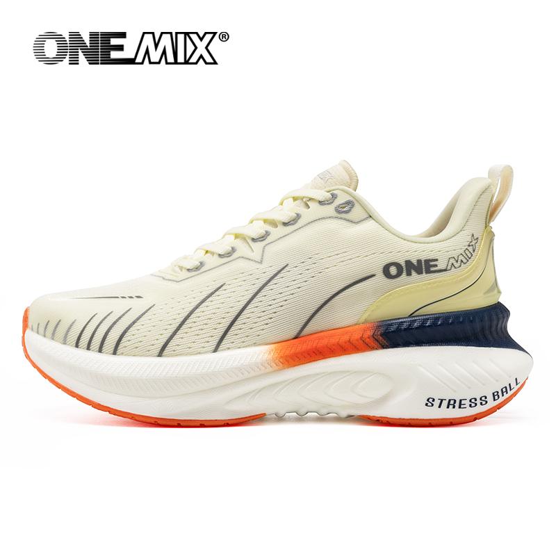 Reflective Night Running Shoes - ONEMIX Witte Road Loopschoenen voor Heren