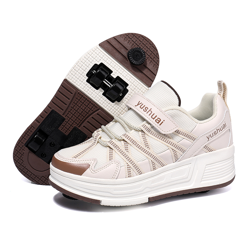 Men'S Shoes - Automatische, intrekbare, onzichtbare, vierwielige, loopbare skateboardschoenen